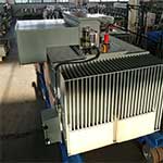 Power distribution transformer after construction