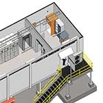 Transportable switchroom from the inside sketch, second angle, by Teck Global