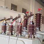 More test leads connected to a power distribution transformer designed by Teck Global