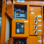 MCC isolators and switchgear inside kiosk substation