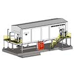 Transportable switchroom from the outside sketch, first angle, by Teck Global